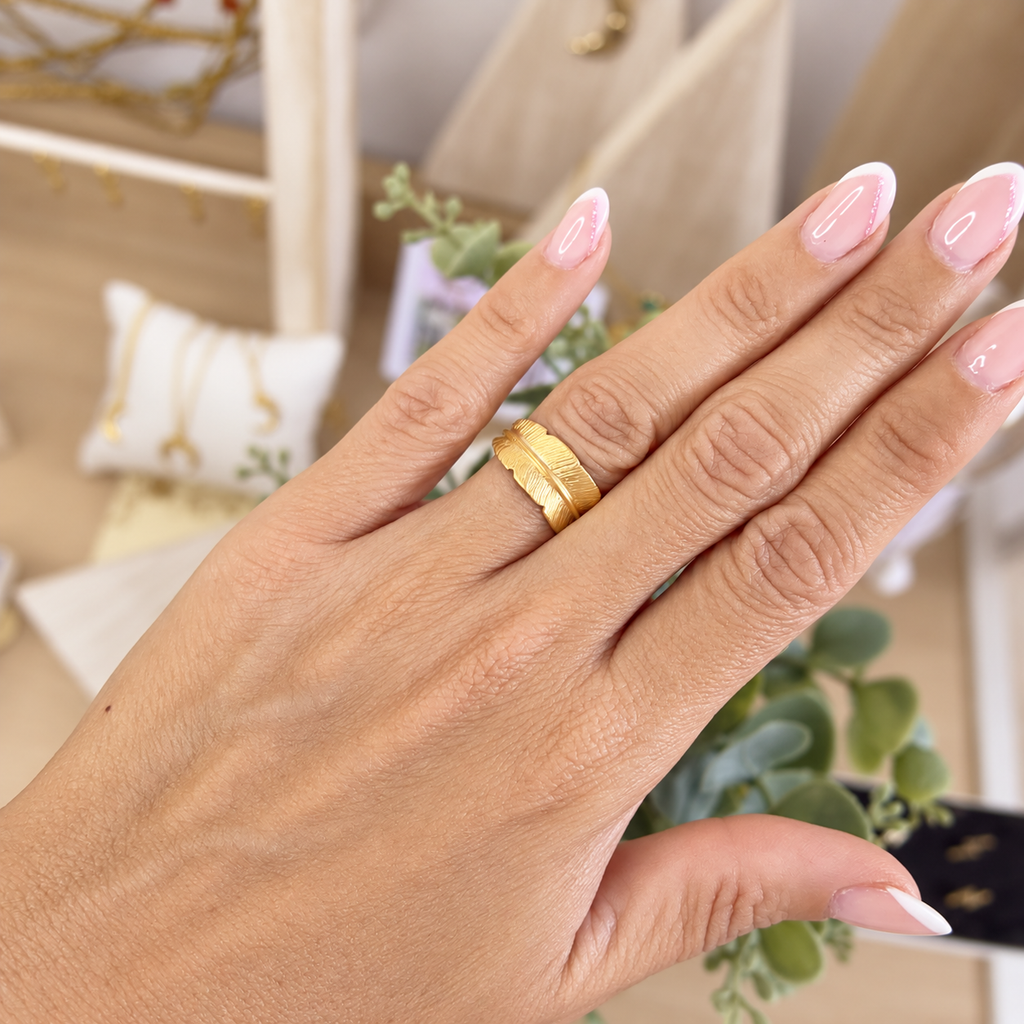 Anillo Pluma - vista lateral