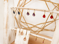 Pendientes gota en varios colores con baño de oro